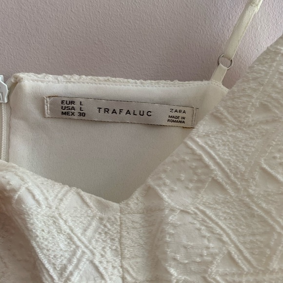 Zara White Textured Mini Dress - Picture 5 of 5